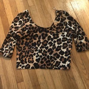 Charlotte Russe Animal print crop top